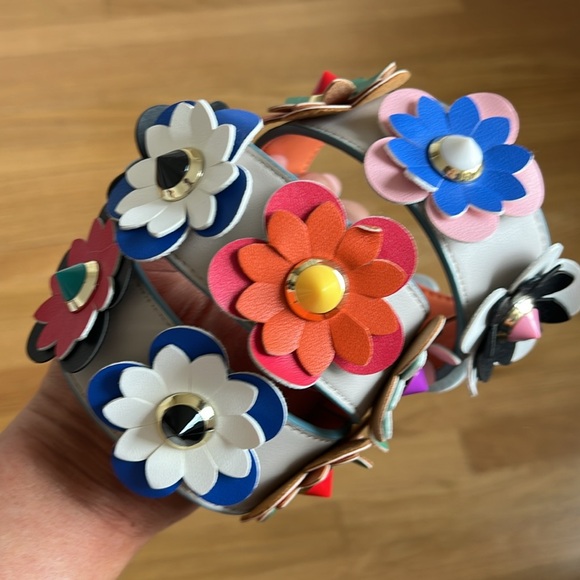 🛍️ Multi-Color Flowers PU Leather Shoulder Bag Strap 36” - Picture 2 of 4